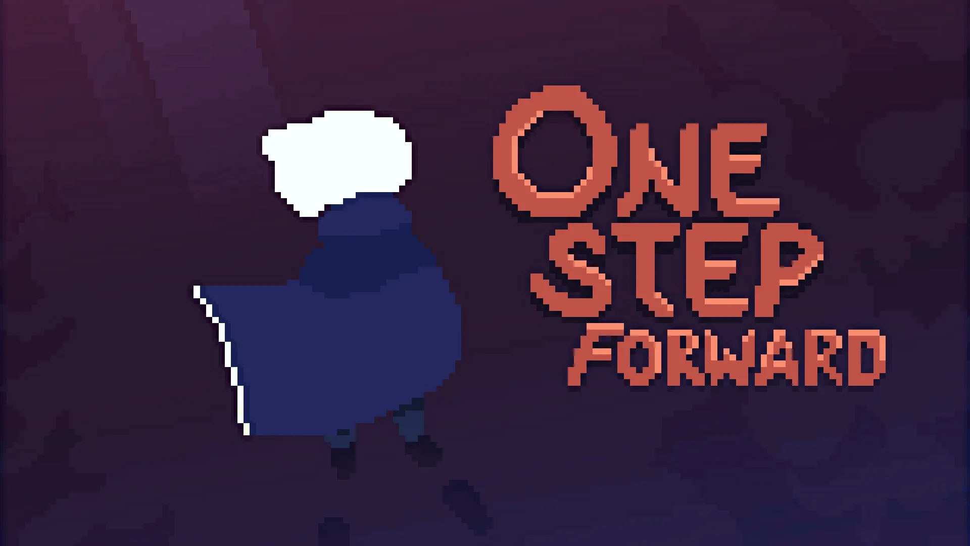 One Step Forward title card with a hand-drawn platforming scene